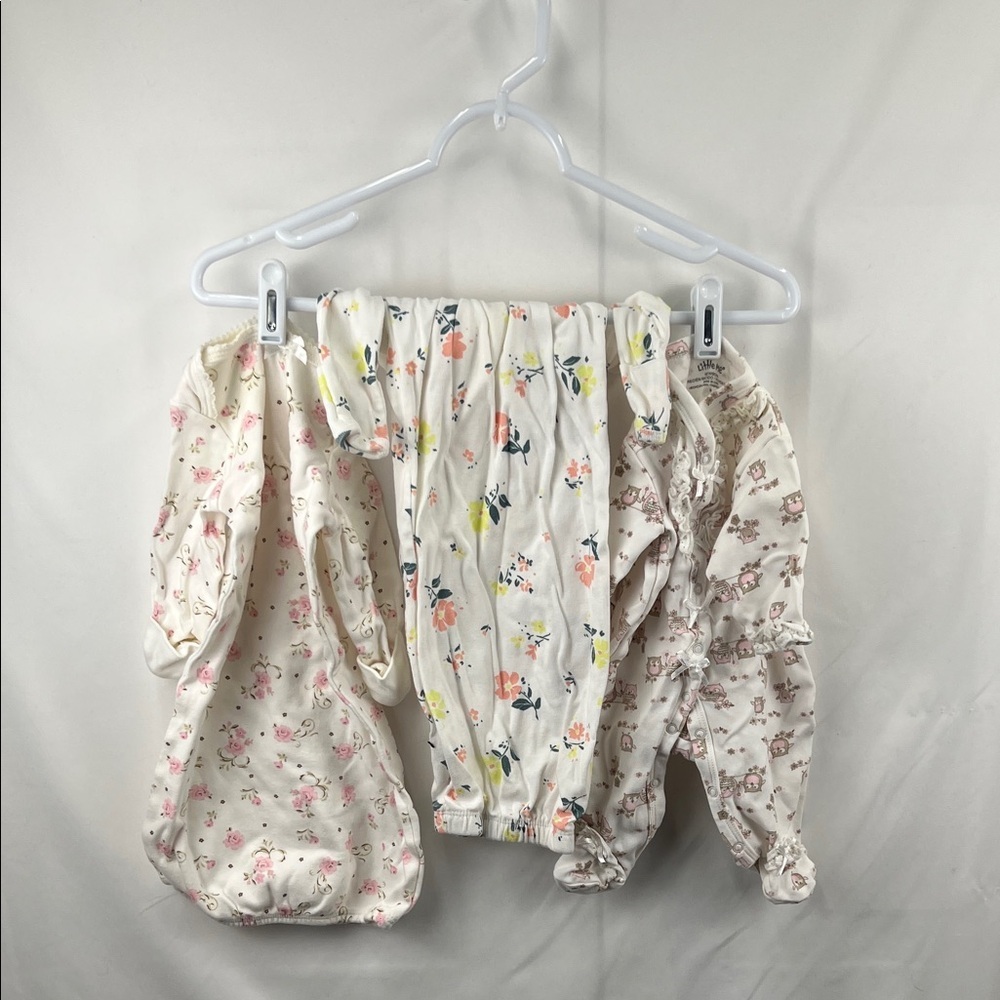 Little Me - Size 0 - Sleep and Play and Sleep Gowns (Sacks). 3 Pack